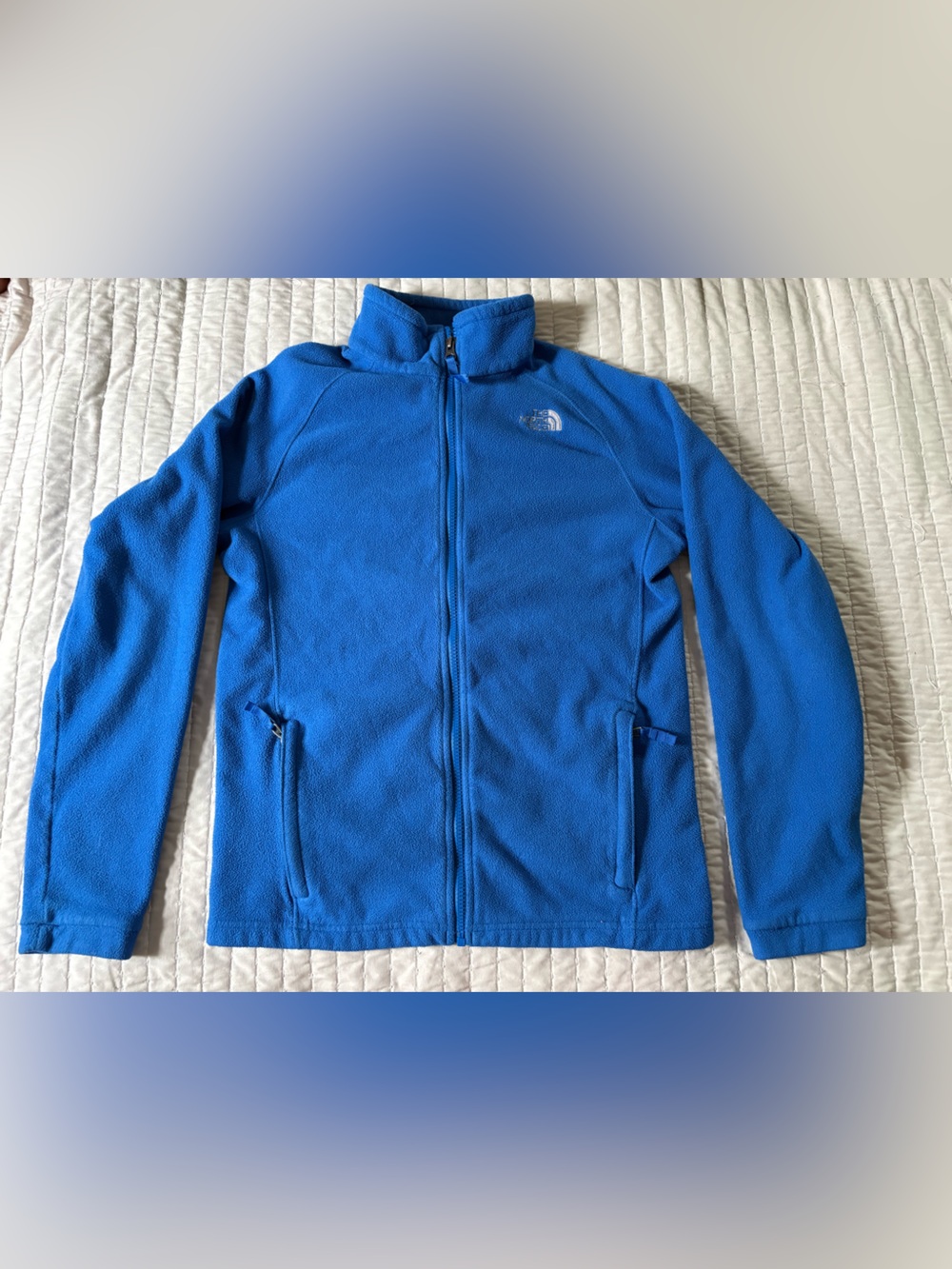 The North Face Royal Blue Fleece Jacket with Logo Tag